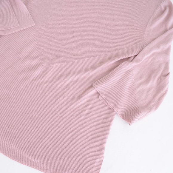 Lord & Taylor Crewneck 3/4 Sleeve Ribbed Shirt Size Medium - Picture 6 of 12